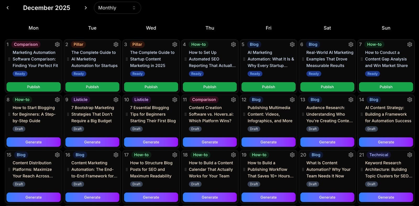 30-Day Content Calendar Preview